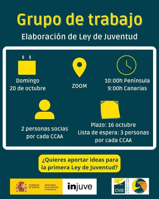 GRUPO DE TRABAJO: LEY DE JUVENTUD